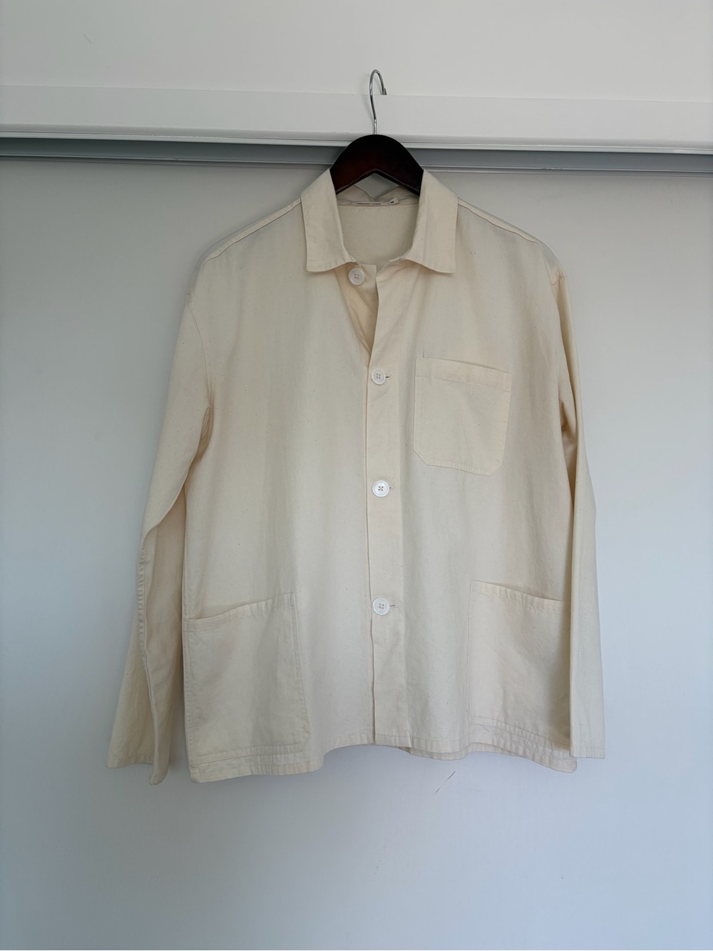 Industry of all nations Cream Button-Up Workwear Jacket Chore Medium